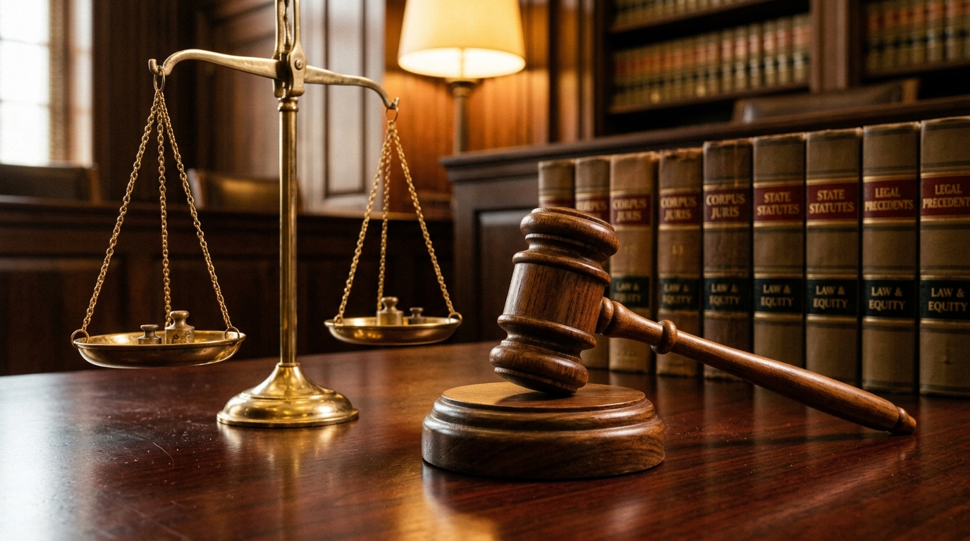 Judicial Gavel and Scales of Justice